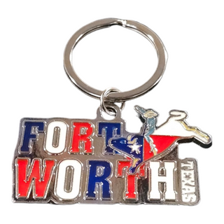 Fort Worth Texas Bull Rider Keychain