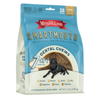 The Missing Link Smartmouth Dental Chews for Large/Extra Large Dogs 28 Count