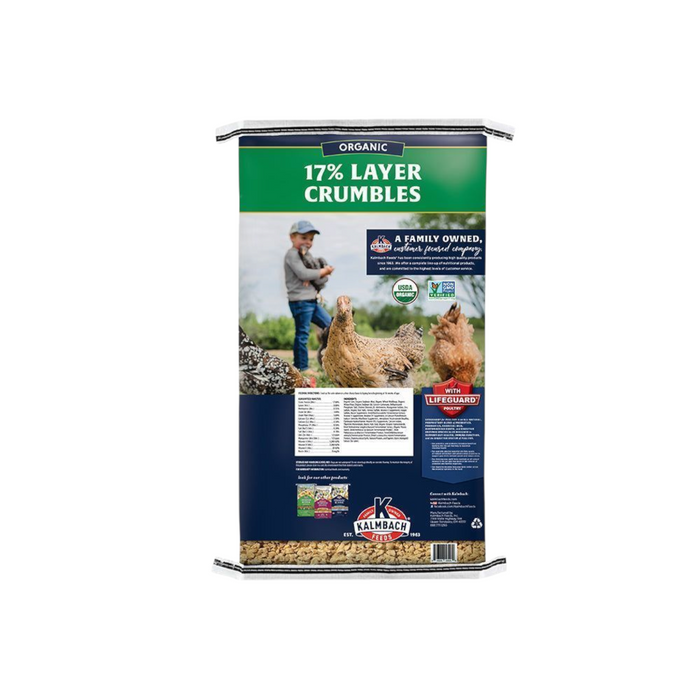 17% Organic Layer Crumble for Chickens (35lb)