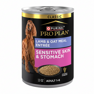 Pro Plan Sensitive Skin & Stomach Lamb & Oat Meal Entrée Classic Wet Dog Food, 13oz