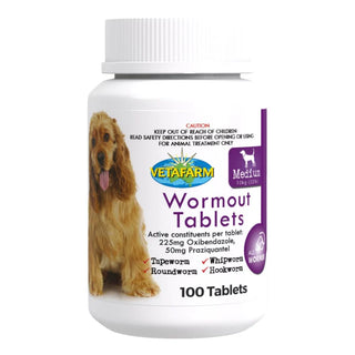 Wormout Dewormer for Dogs, Single Tablet