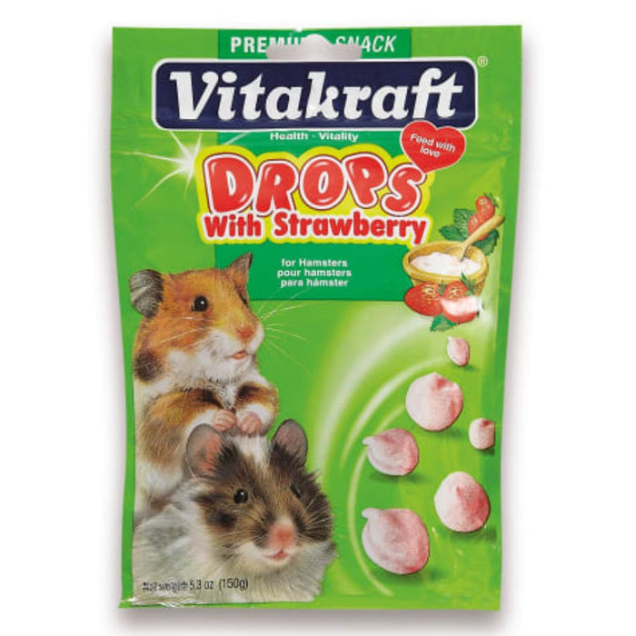 Vitakraft Hamster Drops Treat with Strawberry 5.3oz