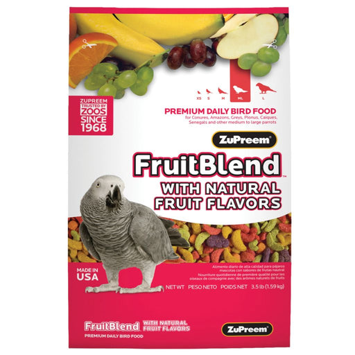 ZuPreem FruitBlend Premium Bird Diet for Medium & Large Birds