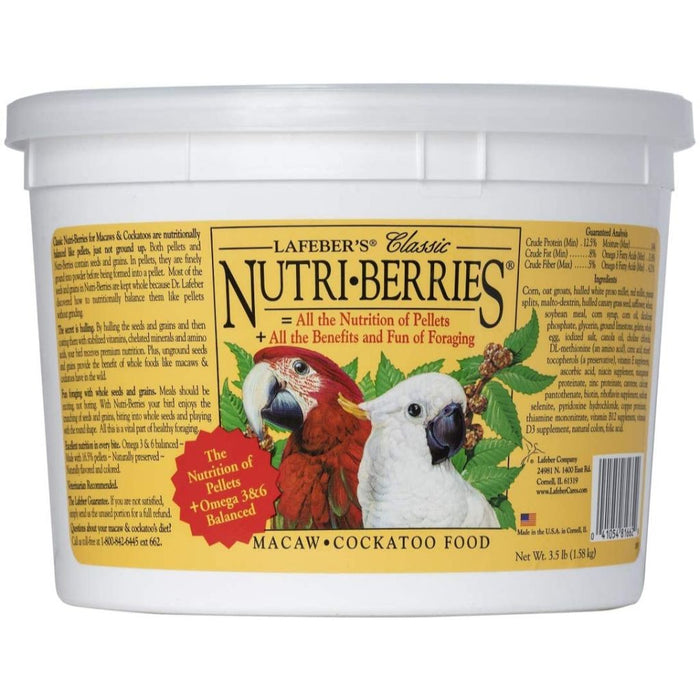 Lafeber's Nutri-Berries Macaw & Cockatoo Food 3.5lb