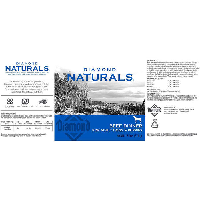 Diamond Naturals Beef Rice Can 13oz 12ct — Russell Feed Supply