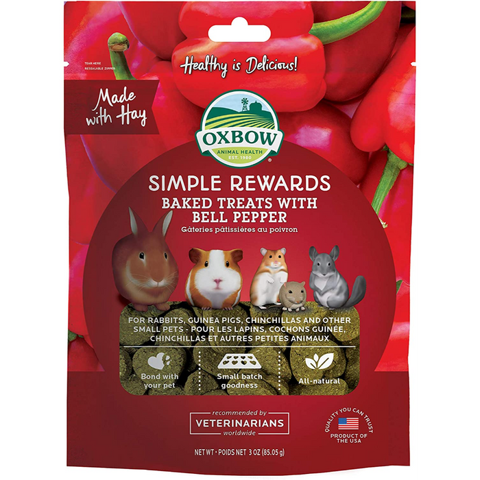 Oxbow Simple Rewards Baked Treats Bell Pepper 2oz