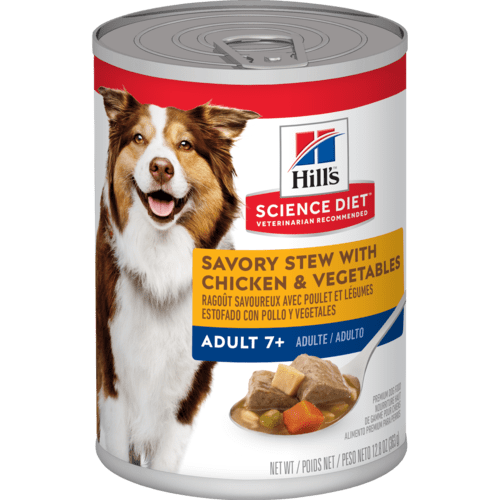 Hills Science Diet Can Dog Adult 7+ Stew Chicken & Vegetable 12oz 12ct