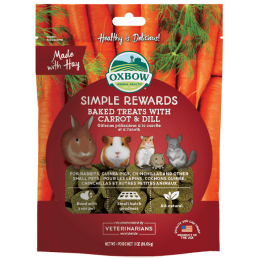 Oxbow Simple Rewards Oven Baked With Carrot & Dill Small Animal Treats 3oz