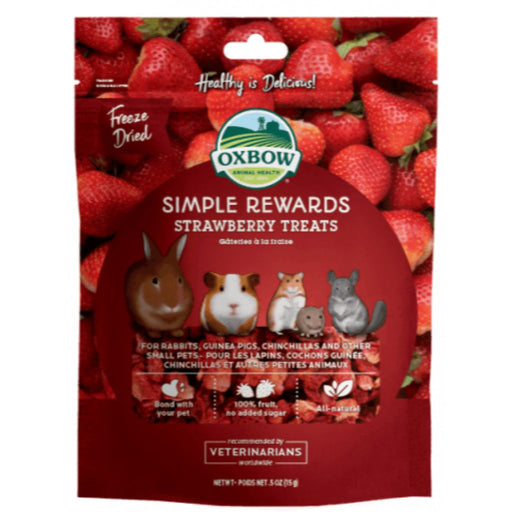 Oxbow Simple Rewards Strawberry Treats for Small Animals 0.5oz.