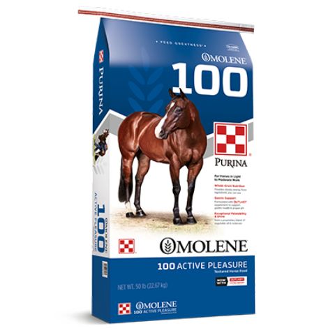 Purina Omolene 100 Active Pleasure Horse Feed 50lb