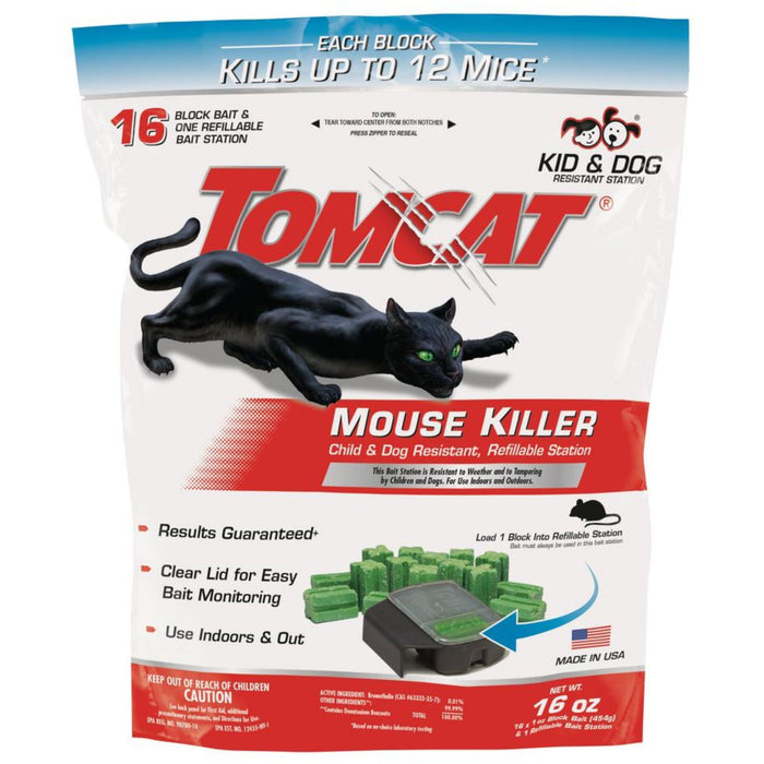 Tomcat Mouse Killer Bait Station w/Refills 16oz